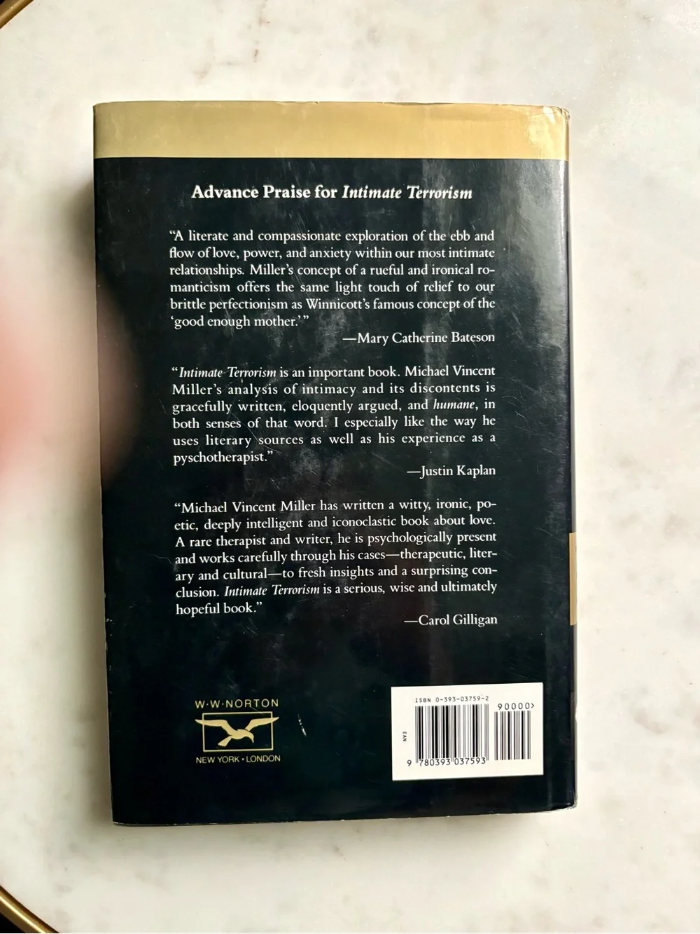 Intimate Terrorism by Michael Vincent Miller Hardcover Book